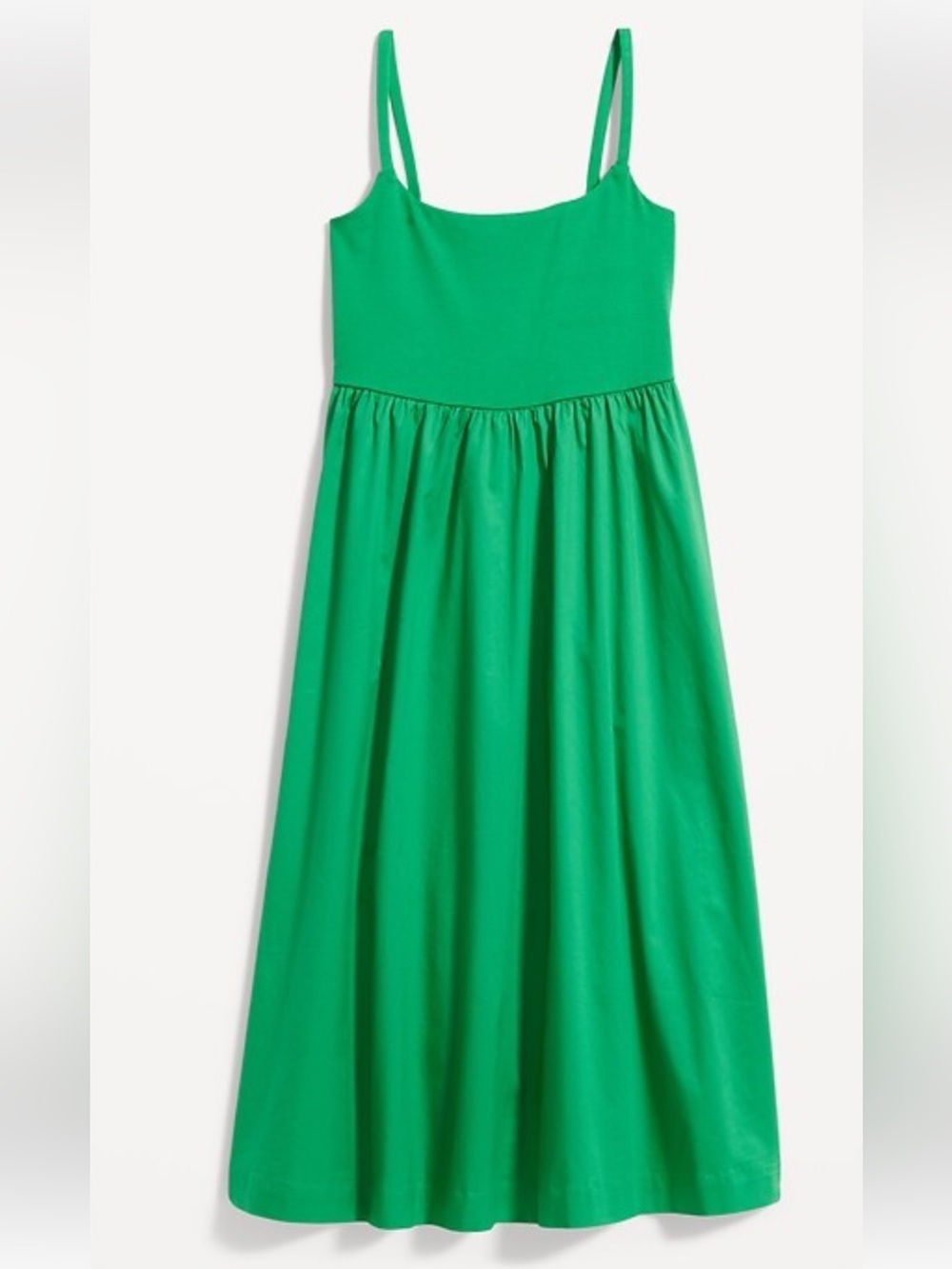 Old Navy Kelly Green Spaghetti Strap Casual Maxi Dress Mixed Media